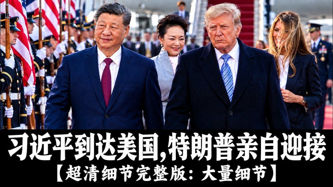 【现场记录】习近平抵美国事访问:安德鲁斯基地迎接画面
